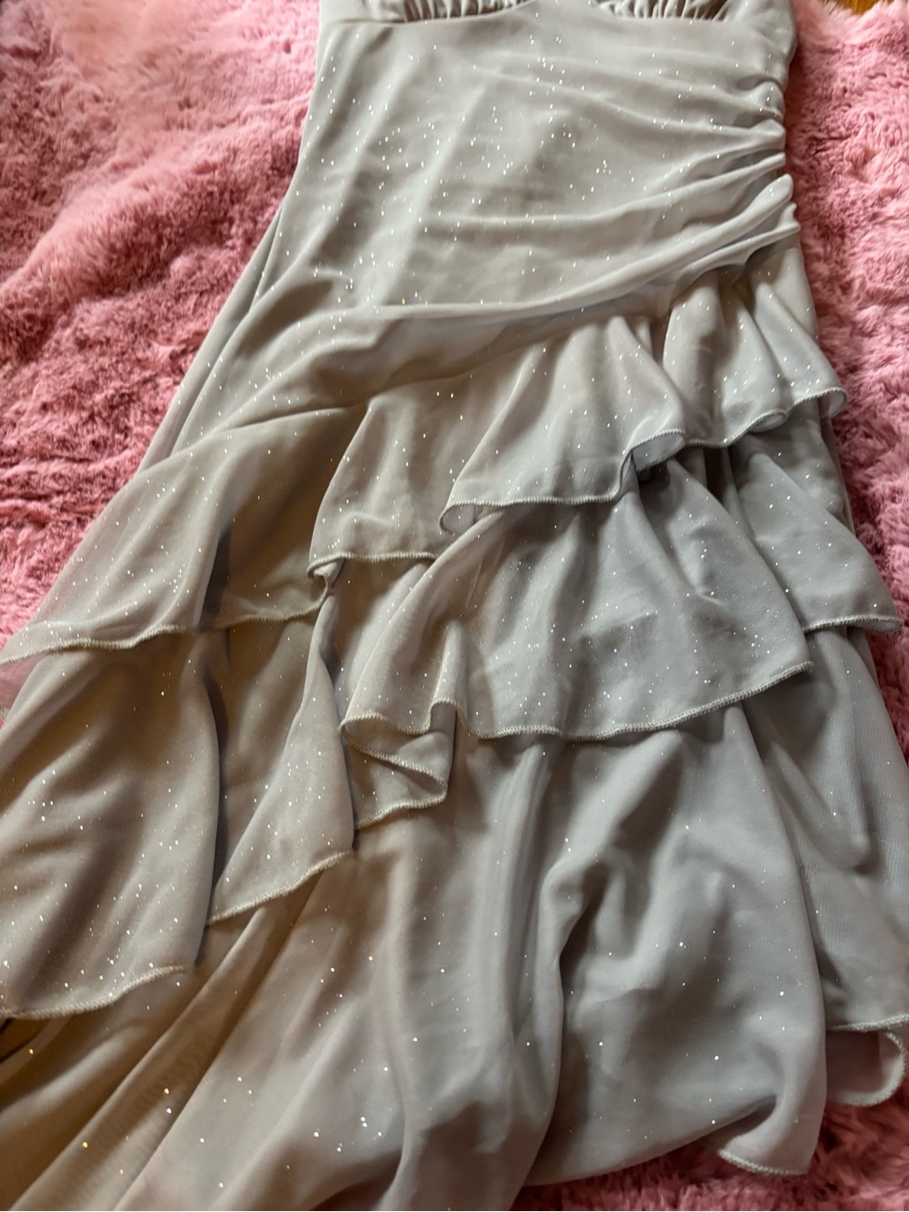 Y2k asymmetrical halter ruffle dress - Picture 3 of 9